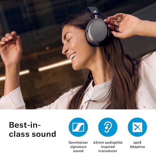 Sennheiser MOMENTUM 4 Headphones - Bluetooth Headset for Crystal-Clear Calls, Adaptive Noise Cancellation, 60h Battery Life, Lightweight, Graphite - Image 4