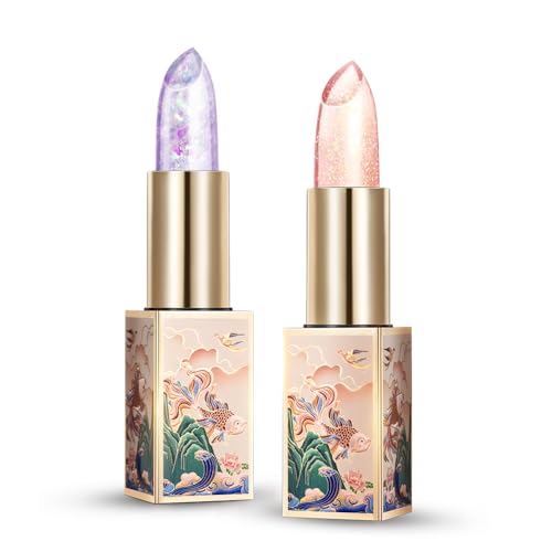 CATKIN Lip Balm Color Tinted Changing Lipstick Ultra Hydrating Lip Moistrurizer Chapstick with Vitamin E Nourishing For Cracked & Dry Lips 0.12 oz 2pcs (07+18) 2pcs（07+18）
