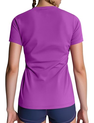 Zengjo Women's Short Sleeve Running Shirts UPF 50+ Sun Protection SPF Quick Dry Athletic Workout T-Shirts2