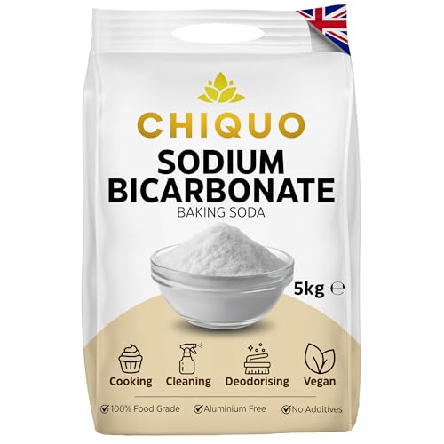 Chiquo Baking Soda 5kg - 100% Food Grade Sodium Bicarbonate | Eco-Friendly Fine Powder For Cleaning Baking Bath Bombs Odours & More | Resealable Pack