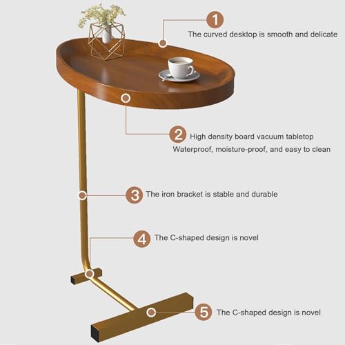Petite table basse basse en C pour optimiser l'espace et éviter les encombrements - 5