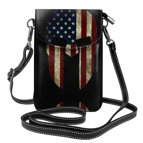 Sac à bandoulière drapeau américain léger et compact pour femme