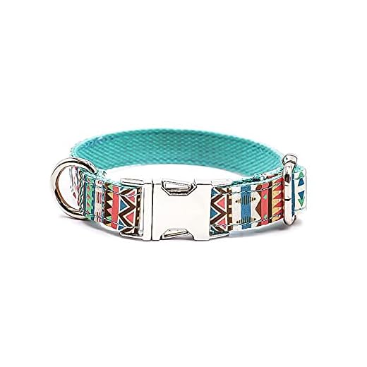 ZZCR Hundhalsband etnisk stil fashionabelt spänne av zinklegering justerbar storlek bekväm och praktisk lämplig för stora medelstora och små husdjur Pet A XS