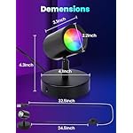 10W LED Spot Lights Indoor RGB Color Changing Uplighting with Remote, 120V Christmas Spotlight Plant Accent Light with Switch for Halloween Party Decoration, 5FT Code, 1 Pack - Image 5