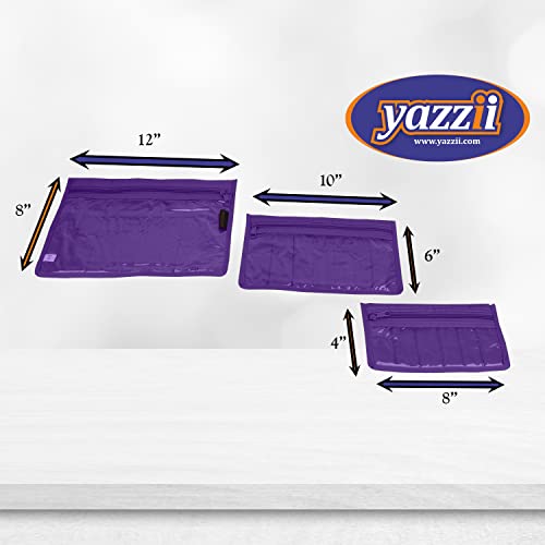 Yazzii Craft Notions Pouch Set (3Pc) - Portable & Multipurpose - Sewing Supplies Organizer For Thread Spools, Needles, Beads, Embroidery Floss, Fabric Pieces & More! #TOP1