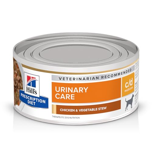 Hill's Prescription Diet c/d Multicare Urinary Care Chicken & Vegetable Stew Wet Dog Food, Veterinary Diet, 5.5 oz. Cans, 24-Pack