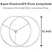 Aspen Creative 20103-11, Metal DIY Drum Lamp Shade Strong Ring, US Style Spider that Connects to Lamp Harp, Top Ring-Brass Plated/Bottom Ring-Galvanized, 12