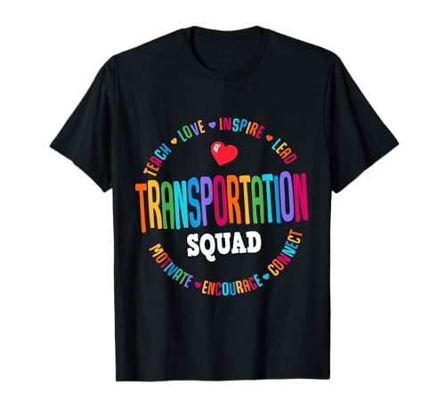 Transportation Squad Back To School Bus Driver Monitor Aide T-Shirt