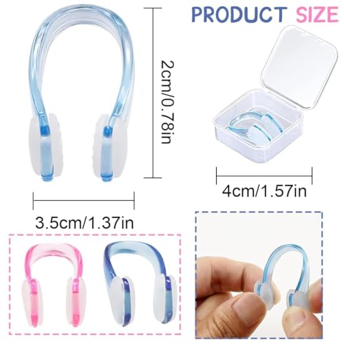 image for DreamAug Swimming Nose Clips 2-Pack – Soft Silicone Waterproof Nose 