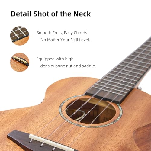 Image of TOM 26 Inch Electric Tenor Ukulele with Built-in EQ and Tuner