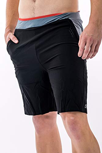 Sundried Mens Gym and Running Shorts Black Training Exercise Shorts - Afbeelding 6