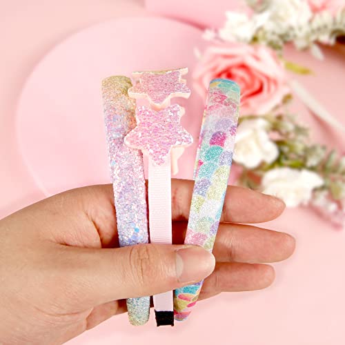 Rainbow-Headbands-Comius-Sharp-12-Pcs-Glitter-Heart-Girls-Headbands-Sequin-Star-Hairbands-Multicolor-Headband-for-Girls-Hair-Accessories