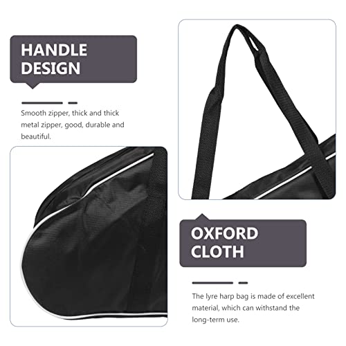 Vaguelly Oxford Cloth Harp Storage Bag Convenient Lyre Carrying Bag for Musicians Durable and Multi-functional Design for Outdoor Travel and Long-term Use