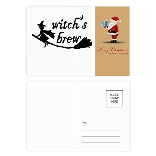 Cartes postales Witch Brew Père Noël pour partager des vœux chaleureux et uniques