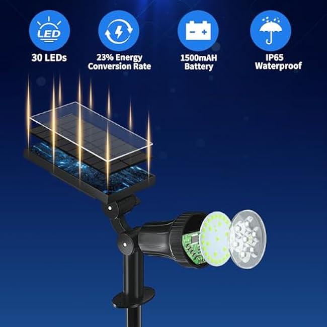 Outdoor Solar Spotlight Solar Lights Yellow Light