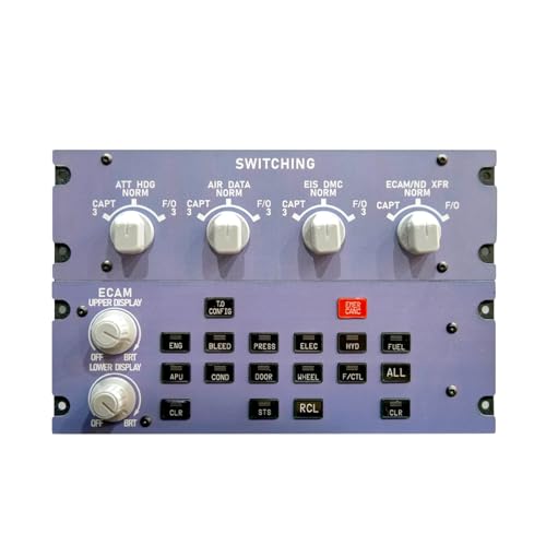 Image of Toyvanta A109 V3.0 A32X Home Cockpit Panel, 1:1 Scale ADIRS, ECAM, EIS & Landing Gear Indicator for MSFS 2020 /2024 - Metal Housing, Backlit w /Light Sync - Compatible with FBW & iniBuilds
