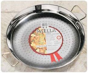 La Ideal Stainless Steel Paella Pan, Silver, 30 cm