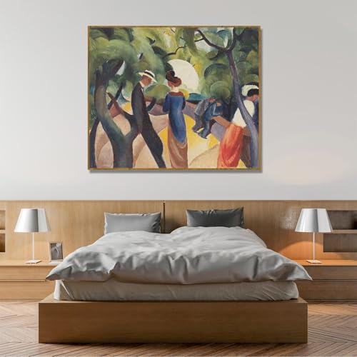 Tableau de salon moderne August Macke : art mural élégant pour un intérieur chic