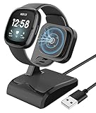 Watch Charger Dock Compatible with Fitbit Sense/Sense 2/Versa 4/Versa 3 Watch, Magnetic Charger Stand with 3.3FT USB Cord, Replacement for Charger