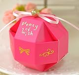 Joinwin 50x Round ball Wedding candy box,gold wedding jewelry box , Red wedding sweet box, Unique Ba