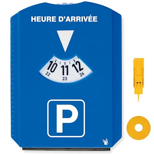 pubblimania Disco de Aparcamiento Multifuncional France 5 en 1: rascador de Hielo, espátula de Goma, Carro de Monedas y perfilador (Francia)