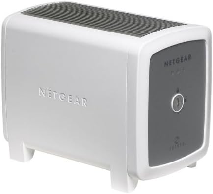 NETGEAR SC101 Storage Central unit, showing the front panel with power and drive indicators, and the side with the NETGEAR logo.
