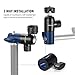 NEEWER Light Stand Mount Adapter with Cold Shoe and 1/4” Screw Mini Ball Head, Reversible Mounting Plate for Camera Monitor Ring Light, Fits Flat Head Light Stand/Boom arm/C Stand, Max. Load 22lb/10kg