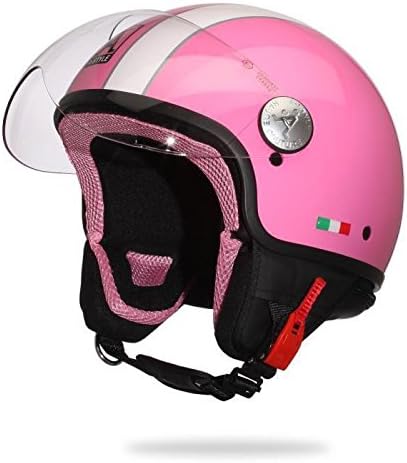 A-Style Casco Scooter Moto Jet Rosa e Bianco S 55 – 56 cm : Amazon.it: Auto  e Moto