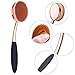Yoseng Oval Foundation Brush Second Largest Toothbrush Makeup Brushes Fast Flawless Application Liquid Cream Powder Foundation Sunscreen(Medium)
