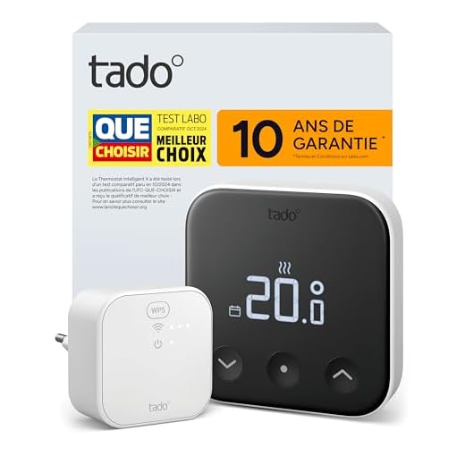 tado° Smart Thermostat X, kit de démarrage, thermostat câblé et Bridge X, commande via une application et une enceinte connectée (Alexa, Siri, Google Assistant), pas compatible avec tado° V3+