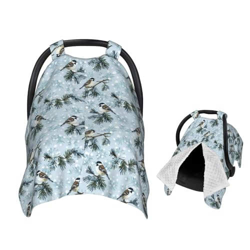 Muishi Mountain Sparrows Baby Car Seat Canopy Nursing Cover for Newborn Car Seat Breastfeeding Covers Blanket Newborn Shower Gift