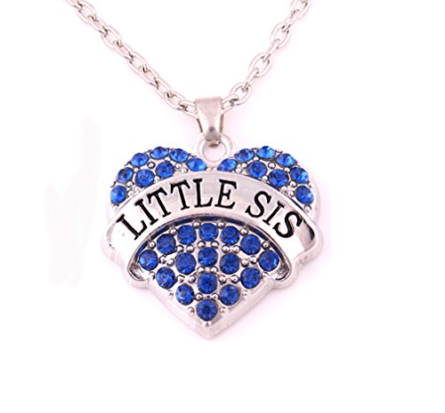 Image of Crystal Heart Necklaces Set Mom Big Sis Middle Lil Sister