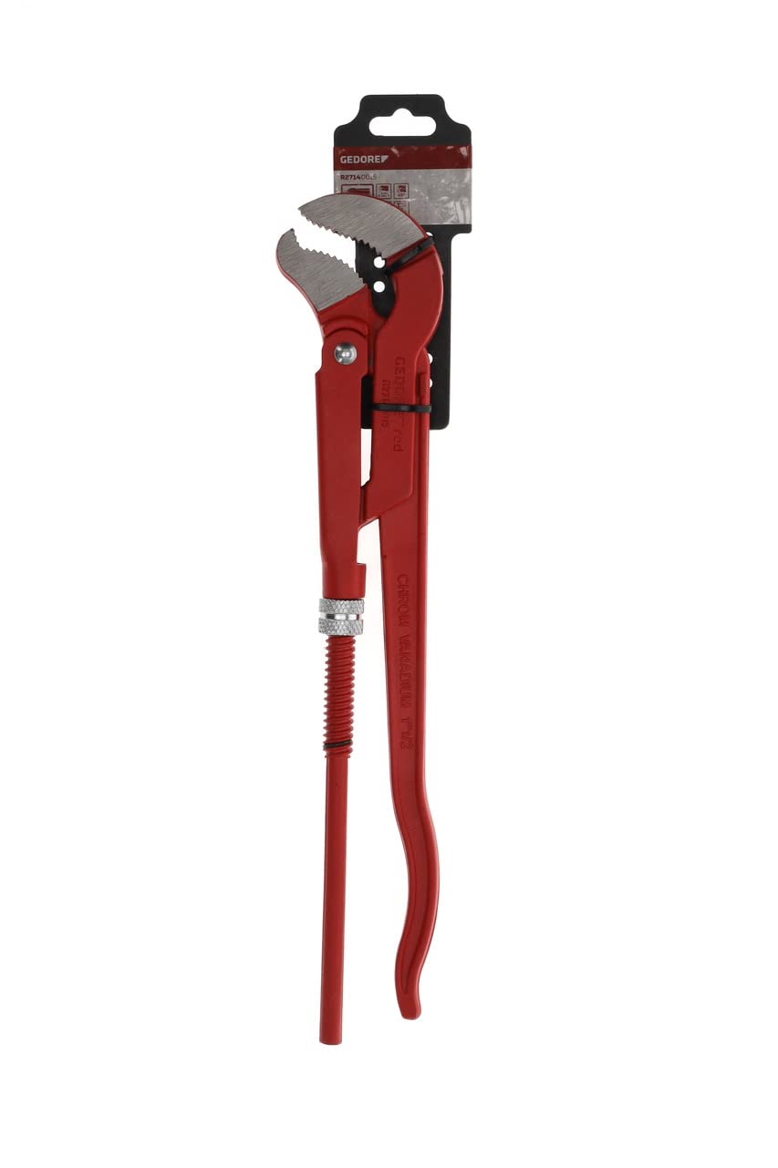 GEDORE Red Giratubi Angolare 45°, Giratubi 1 1/2 pollice, Apertura 55 mm, Bocca a S, Giratubi Svedese, Massiccio, Dentatura Contraria al Senso di Rotazione, R27140015