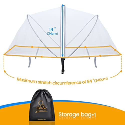 image for Orzbow Universal Mosquito Net for Stroller, Baby Bug Net with Two-Way 