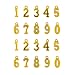 Mandala Crafts Number Charms, Loose Beads for Jewelry Making, Wine Bottle Charms, Keychains (0.7 Inch, 3 Sets, 30 PCs, Gold Color)