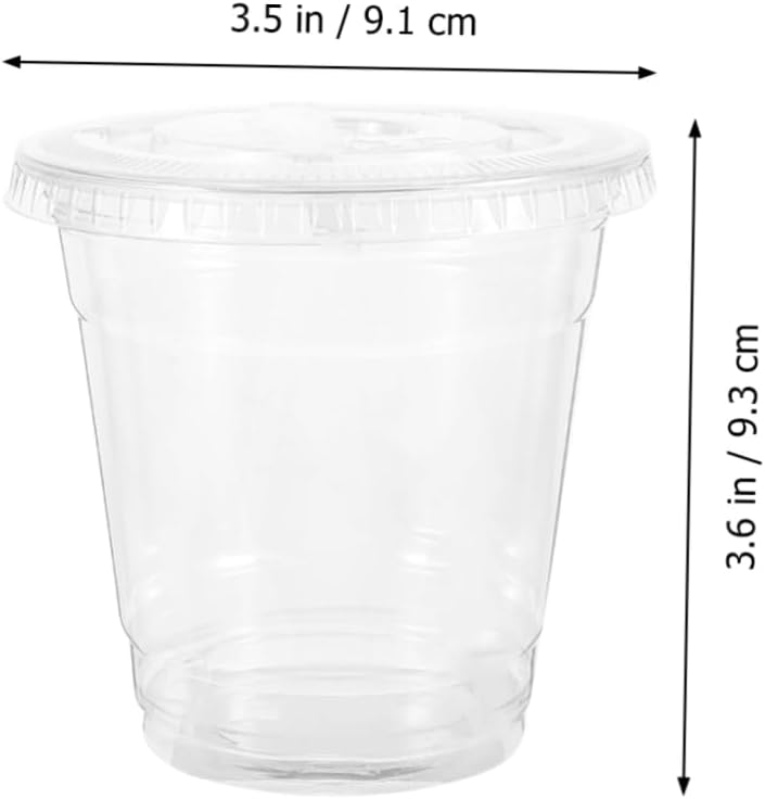 PRETYZOOM 1set Disposable Plastic Juice Cups with Lids and Straws Clear Pet Drinking Cups for Boys and Girls Events and Outdoor Gatherings
