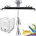 Power Mixer Pneumatic Agitator Clamp-On Drum Agitator Industrial-Grade Pneumatic Shaker Paint Stirring Tool，Air Agitator 1000L, Pneumatic Tank Mixer Machine with Folding Propeller, Adjustabl