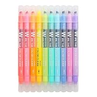 10 Colors Erasable Highlighters Assorted Colors Wide And Friction Highlighters Marker Set For Highlighting In Student 2ml 5 Pens (Pink, One Size)