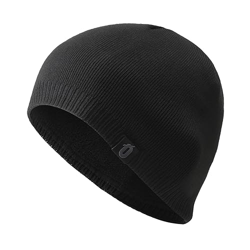 Oscenny Bonnet Course,Double Couche,Brillant Durable Chaud,Solide Sport Bonnet Tricoté pour Le Cyclisme,Crâne,Ski,Jogging,Randonnée pour Homme Femmes Hiver