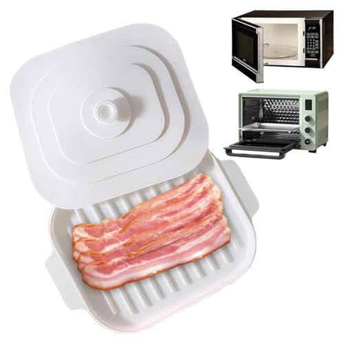 Silicone Microwave Bacon Tray with Lid