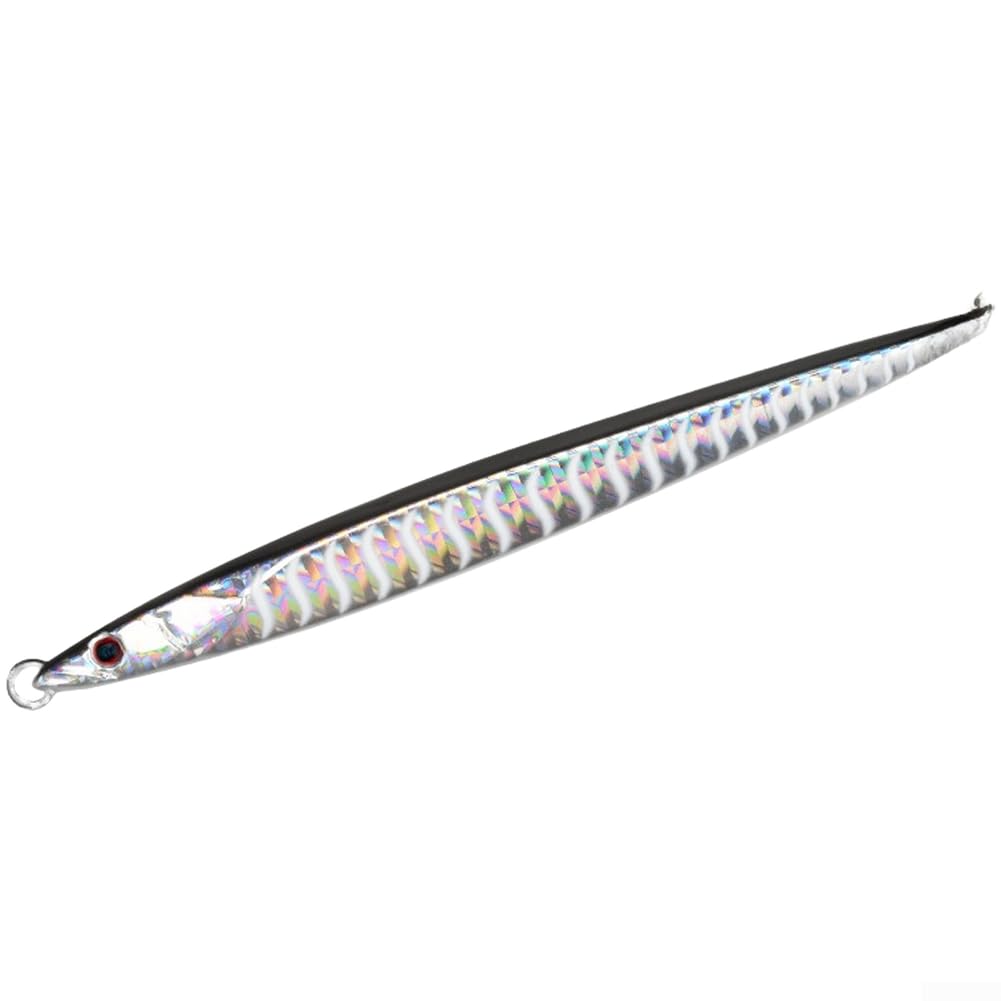 NexRen Slow Jigging Lure Iron Plate Bait 40/60/80g Glow in the Dark Saltwater Fishing Jig, Fast Sinking Metal Sea Fishing Lure With Fish Eye for Deep Water(60g silver)