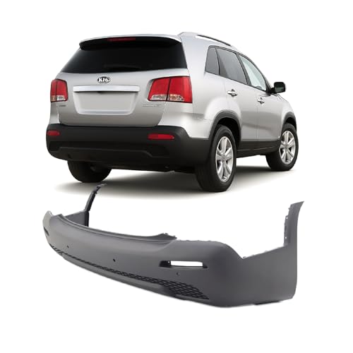 Image of FitParts Compatible with Kia Sorento 2011-2013 Rear Bumper Cover | Textured, With Parking Sensor Holes, Without Tow Hook Hole, OEM 866101U010, KI1100154