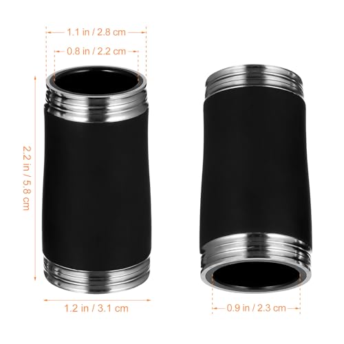SHOWERORO 2pcs B Flat Clarinet Tuning Barrels 58mm Metal Two-Section Tubes Musical Instrument Accessories for Clarinet Pitch Adjustment - Thumbnail 2