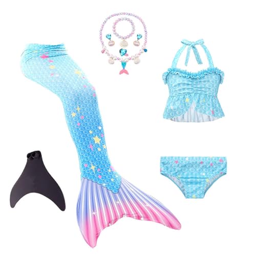 Paquete De 5 Ropa de Verano para niñas Viene con Collar y Otros Accesorios, Traje De BañO NiñA,C-120