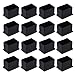 Antrader Rectangle Shaped Furniture PVC Felt Pads Table Chair Leg Foot End Caps Covers Protectors Black,Pack of 16 (1" x 1-1/2")
