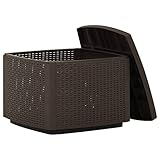 Wakects Terrassenmöbel, Gartentisch, Mokka, langlebig, für Garten, Terrasse, Außenbereich, für Veranda im Garten