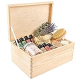 Creative Deco Holzkiste mit Deckel | 30 x 20 x 14 cm (+/-1cm) | Ostern Erinnerungsbox Baby Groß Holzbox mit Deckel Unlackiert Kasten | Für Dokumente, Wertsachen, Spielzeuge, Werkzeuge | ROH