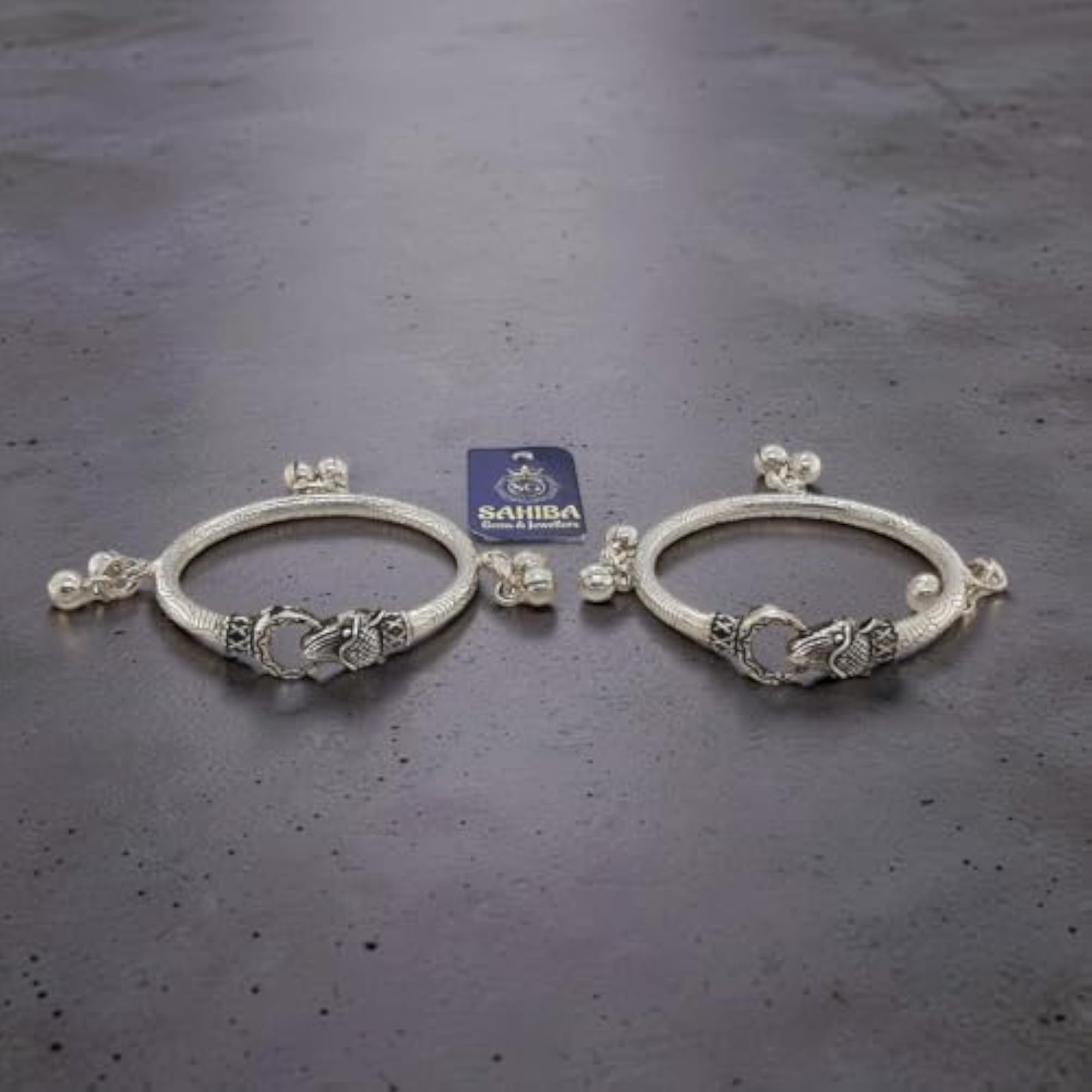 925 Silver Baby Kada Bangle, Lightweight Design for Up to 1.5 Years