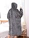 Yuson Girl Neutraler Kapuzenpulli mit Taschen Haustiermuster Winter Warm Übergröße Decke Sweatshirt Pullover mit Kapuze Langarm Kapuzenpulli Super Weich Bequem Riesen Kapuzenpulli(Grau)