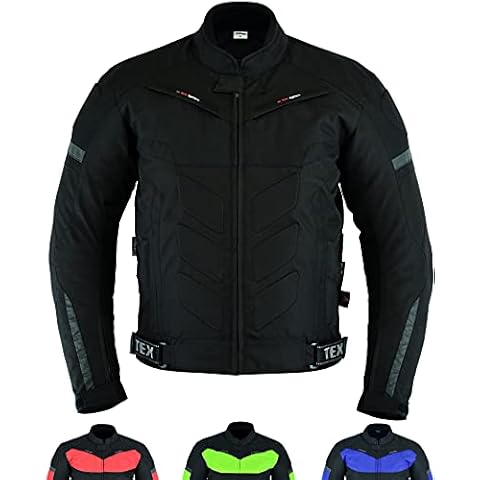 Texpeed Mens Black Motorcycle Motorbike Biker Waterproof Jacket Cover